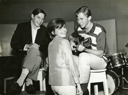 Sylvia Telles, Tom Jobim, and Marcos Valle at RCA Victor Studios, c.1964